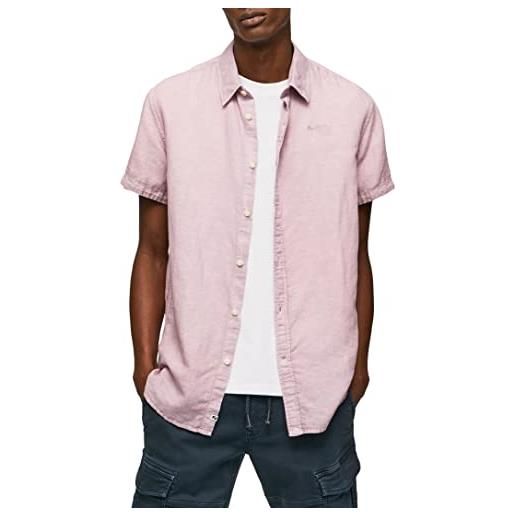 Pepe Jeans parker short, camicia uomo, rosa (bleach pink), s