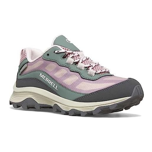 Merrell moab speed low wtrpf, scarpe da escursionismo, dusty olive pink, 32 eu