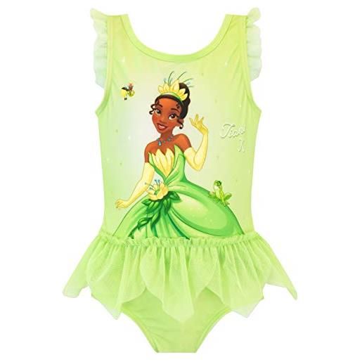 Disney costume da bagno per ragazze principessa e il ranocchio tiana verde 3-4 anni