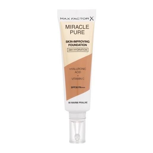 Max Factor miracle pure skin-improving foundation spf30 fondotinta idratante e curativo 30 ml tonalità 89 warm praline
