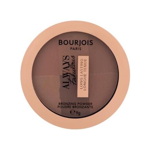 BOURJOIS Paris always fabulous bronzing powder bronzer ultra-fine e a lunga durata 9 g tonalità 002 dark