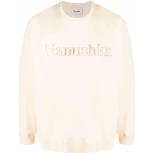 Nanushka maglione con ricamo - toni neutri