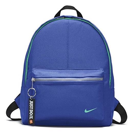 Nike ba4606-461 zainetto per bambini, 36 cm, light racer blu/nero/light ment