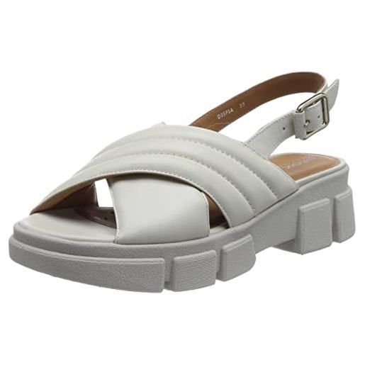 Geox d lisbona, sandal donna, off white, 38 eu