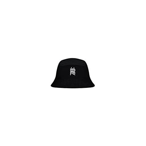 Dolly Noire cappello bucket, con logo frontal a contrasto ricamato, colore nero modello ha330-hl-01 taglia unica nero black