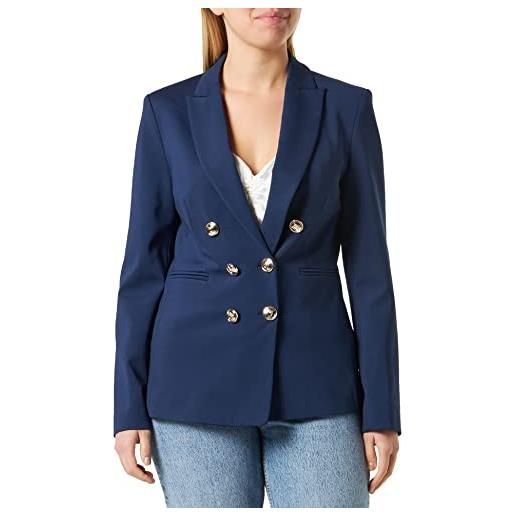 Pinko alexia giacca punto stoffa scu elegante da lavoro, g57_blu cerimonia, 42 donna