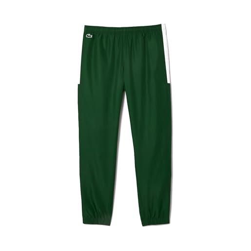 Lacoste-men s tracksuit trousers-xh4861-00, verde/blu navy/bianco, xl