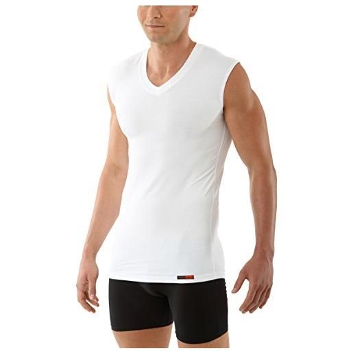 ALBERT KREUZ maglietta intima tank top senza maniche - scollo a v - slimfit - micromodal bianco s
