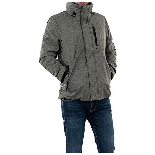 Superdry - giacca - windbreaker - 'hurricane jacket' - con cappuccio - uomo (mid grigio marl) xl