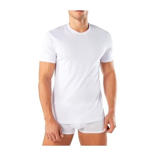 Liabel maglietta intima uomo cotone 3 e 6 pezzi maglia uomo in puro cotone pettinato - maglia intima uomo girocollo - 3828/23 (m, 3 pezzi nero)