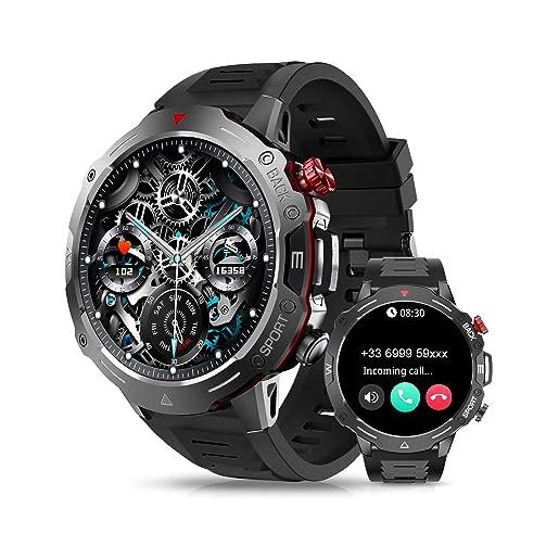 AVUMDA smartwatch orologio uomo chiamata 1.39 hd orologio smart 120+ modalità sport contapassi cardiofrequenzimetro spo2 notifiche messaggi lettore musicale orologio fitness tracker per android ios