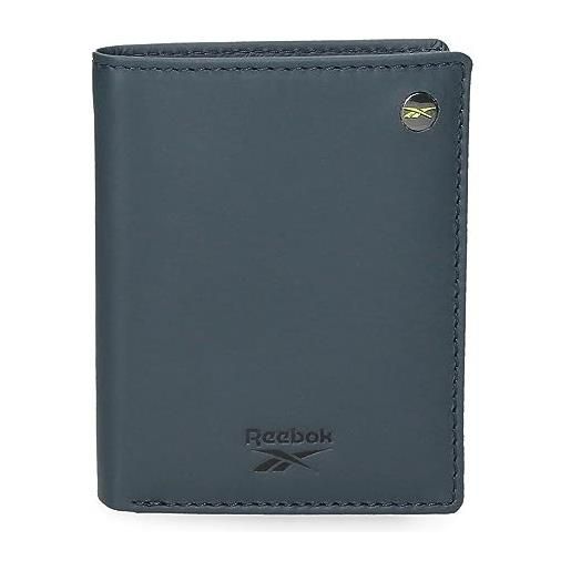 Reebok switch portafoglio verticale con portafoglio blu 8,5 x 10,5 x 1 cm pelle, blu, taglia unica, portafoglio verticale con portafoglio