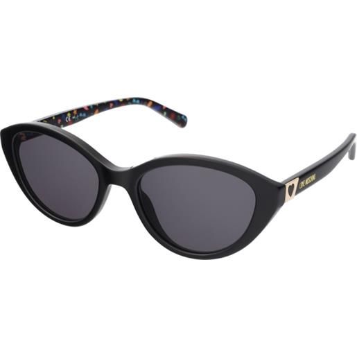 Love Moschino mol033/s 807/ir | occhiali da sole graduati o non graduati | prova online | plastica | cat eye | nero | adrialenti