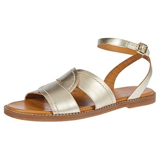 Geox d naileen, sandal, lt gold, 40 eu