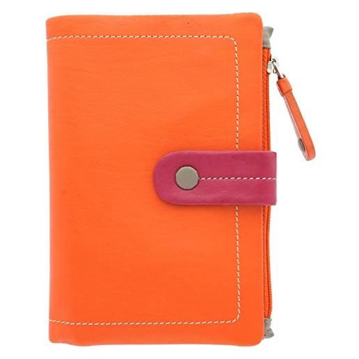 VISCONTI portafoglio da donna in pelle multicolore mimi collezione malibu m87 arancione multi