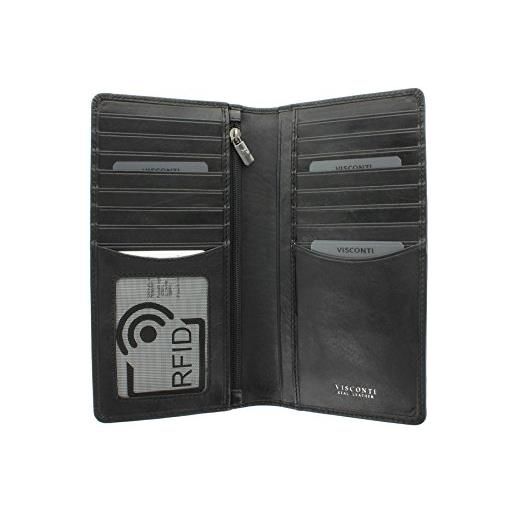 VISCONTI portafoglio da giacca in pelle collezione tuscany carrara protezione rfid tsc45 nero