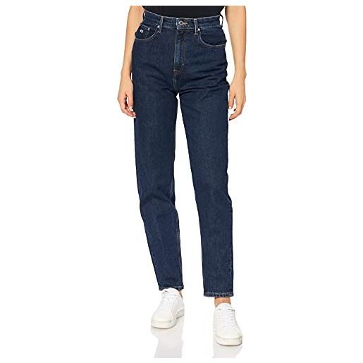 Tommy Hilfiger tommy jeans mom jean uhr tprd be551 dbrg, jeans, donna, 28w/32l, blu (denim dark)