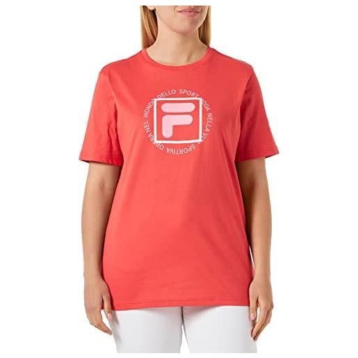 Fila logo grafico swindon t-shirt, cayenne, l donna