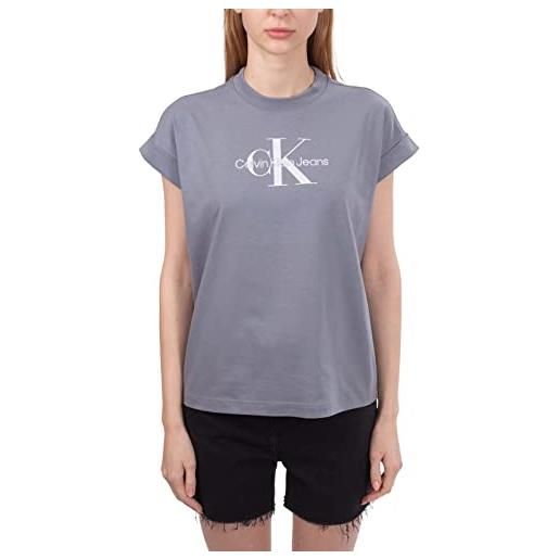 Calvin Klein Jeans - t-shirt donna oversize con maniche risvoltate - taglia m