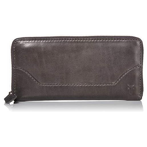 FRYE melissa zip around leather wallet, portafogli donna, carbone, taglia unica