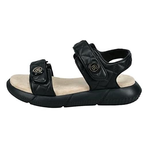 BAGATT d31-a7886, slide sandal donna, nero, 37 eu