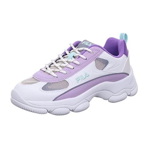 Fila strada lucid wmn, scarpe da ginnastica donna, white-fair orchid, 38 eu