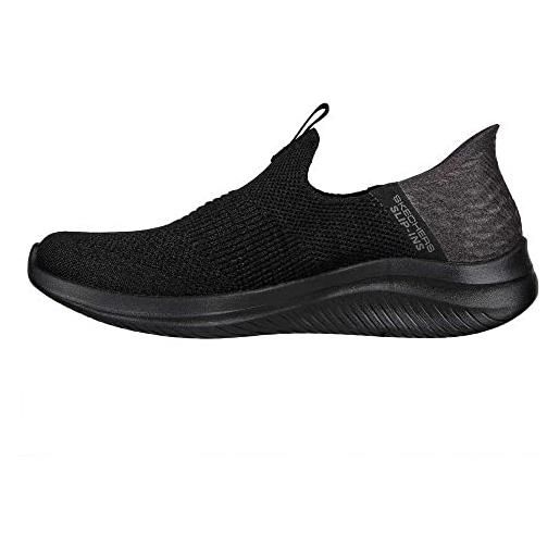 Skechers ultra flex 3.0 smooth step, sneaker donna, black knit jersey trim, 35.5 eu