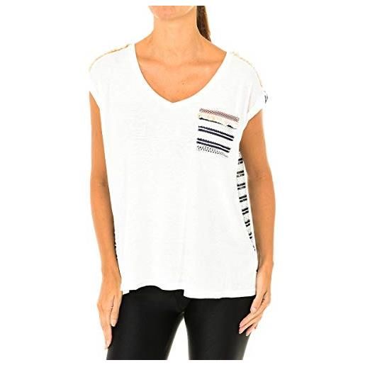 Desigual ts_verona t-shirt, bianco (crudo 1001), medium donna