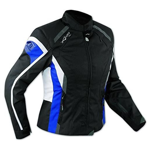 A-Pro giacca moto donna impermeabile 4 stagioni scooter sport custom bianco/blu xxl