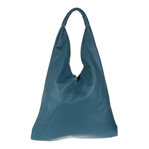 Girly HandBags borse girly v forma genuine top handle bag, blu (marina militare), medium