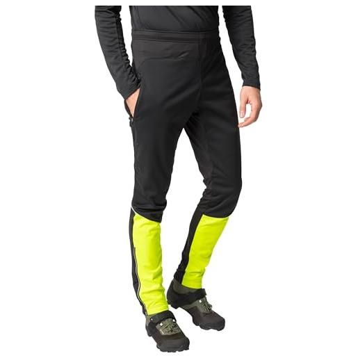 VAUDE pantaloni da uomo wintry v, giallo/nero-neon yellow/black, s