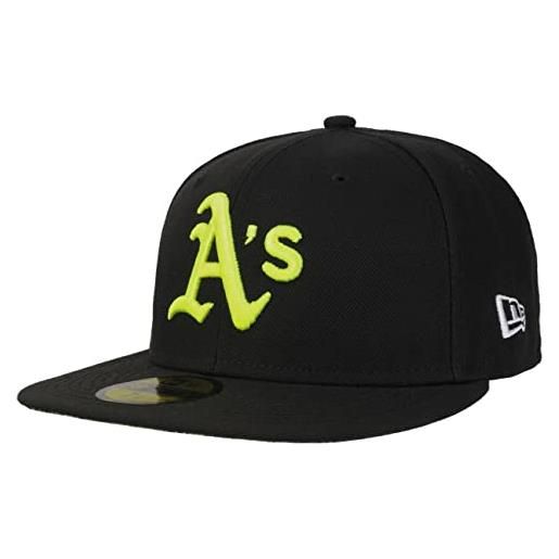 New Era cappellino 59fifty neon logo athletics. Era berretto baseball cappello hiphop 7 1/4 (57,7 cm) - nero