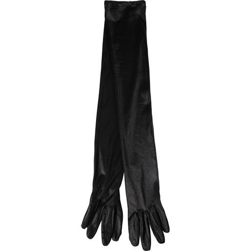 SAINT LAURENT guanti extra lunghi in misto nylon