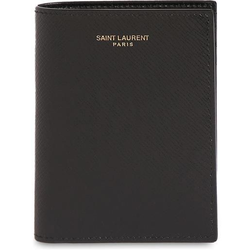 SAINT LAURENT porta tessere saint laurent in pelle