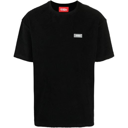 032c t-shirt con applicazione - nero