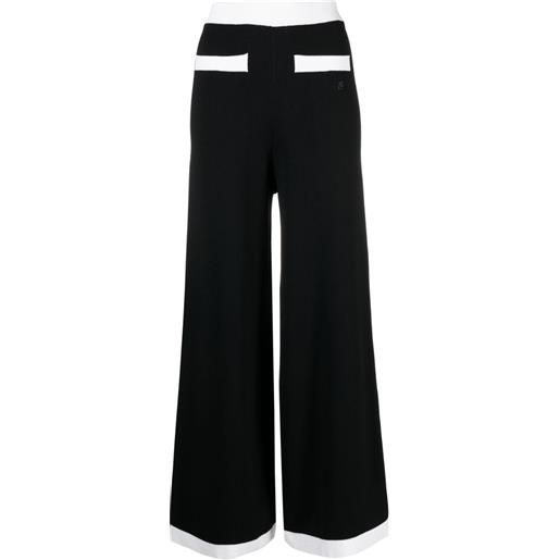 Karl Lagerfeld pantaloni con bordo a contrasto - nero