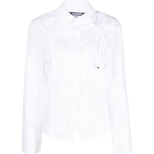Jacquemus camicia la chemise ruban - bianco