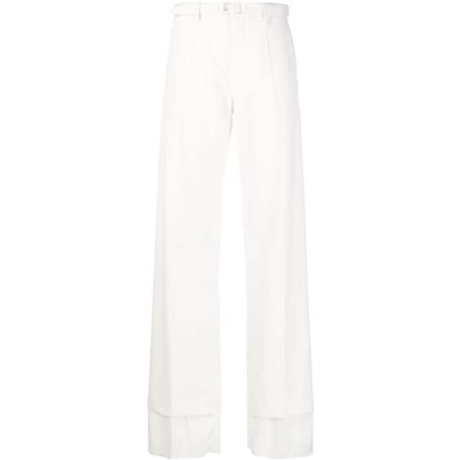 MM6 Maison Margiela pantaloni svasati a vita alta - bianco