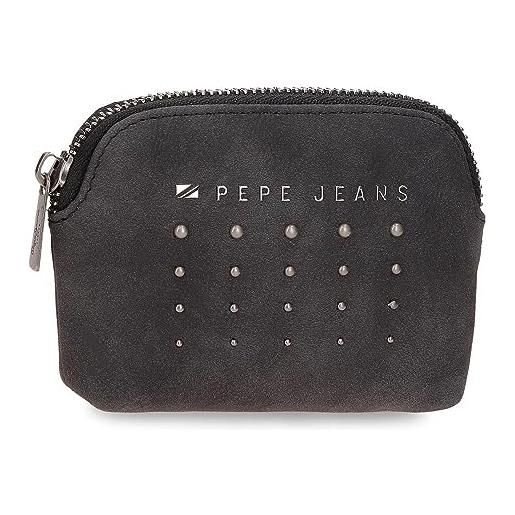 Pepe Jeans holly portafoglio nero 12 x 8 x 2 cm pelle sintetica, nero, taglia unica, portamonete