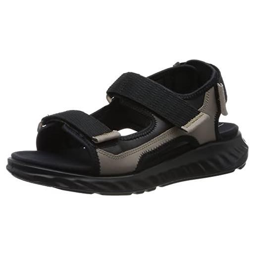 ECCO sp. 1 lite sandalo k flat s, colore: grigio talpa e nero, 27 eu
