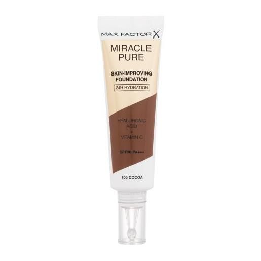 Max Factor miracle pure skin-improving foundation spf30 fondotinta idratante e curativo 30 ml tonalità 100 cocoa