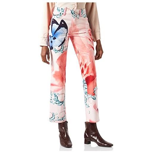 Just Cavalli pantalone 5 tasche, 182s pink variant, 34 donna