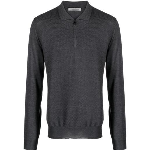 Corneliani maglione con mezza zip - grigio