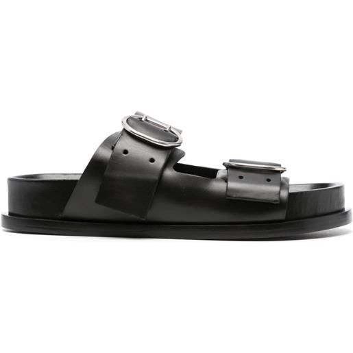 Jil Sander sandali con fibbia - nero