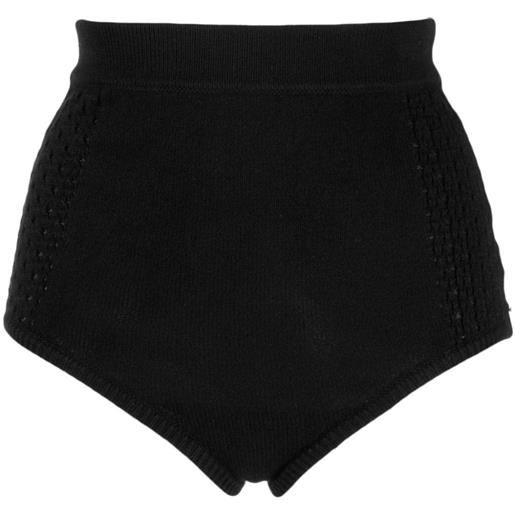 Cashmere In Love shorts kira all'uncinetto - nero