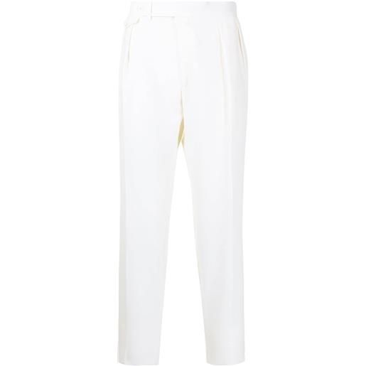 Polo Ralph Lauren pantaloni a vita alta - bianco