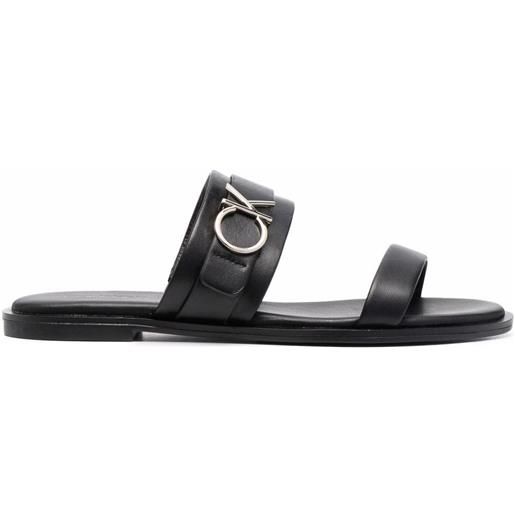 Calvin Klein sandali in pelle - nero