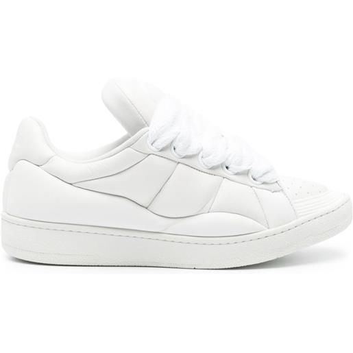 Lanvin sneakers curb xl in pelle - bianco