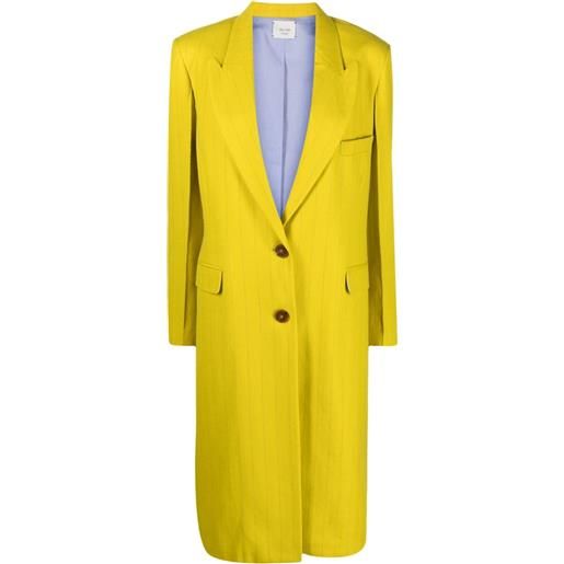 Alysi cappotto monopetto - giallo