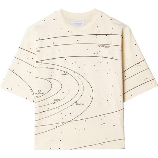 Off-White t-shirt solar system - bianco